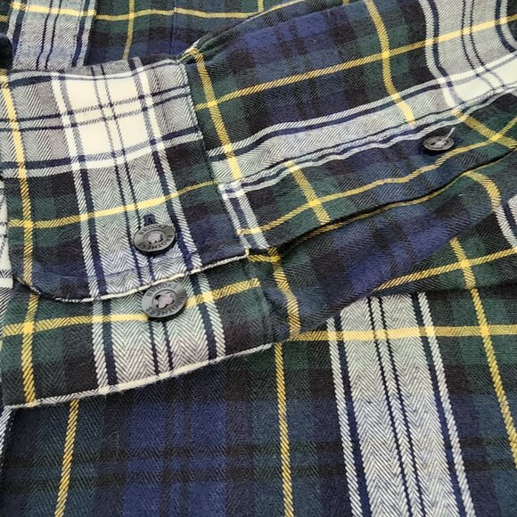 Brooks Brothers Plaid Flannel Button Down Shirt Mens M Green - Picture 5 of 7